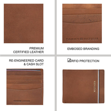 Tommy Hilfiger Calhoun Men's Passcase Wallet Tan