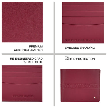 Tommy Hilfiger Benzonia Men's Slimfold Wallet Wine