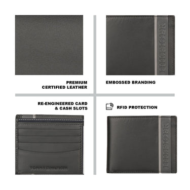 Tommy Hilfiger Bruce Men's Global Coin Wallet Black