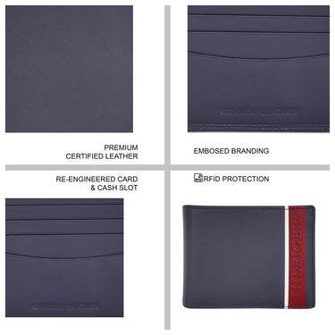 Tommy Hilfiger Bruce Men's Passcase Wallet Navy