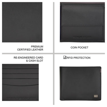 Tommy Hilfiger Bellevue Men's Global Coin Wallet Black