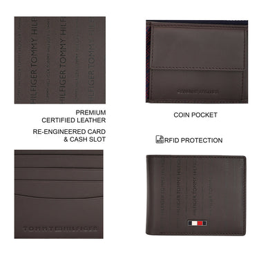 Tommy Hilfiger Hilbert Multicard Coin Wallet Brown
