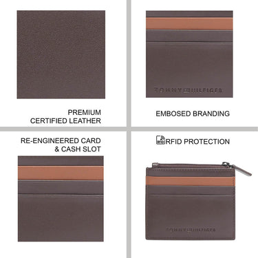 Tommy Hilfiger Small Leather Goods Howard Card Holder Brown