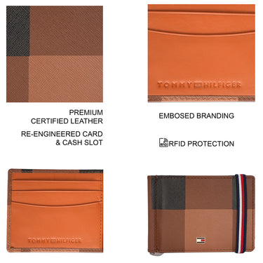 Tommy Hilfiger Small Leather Goods Newburg Money Clip Brown