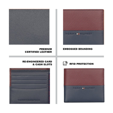 Tommy Hilfiger Slinger Passcase Wallet Black Navy