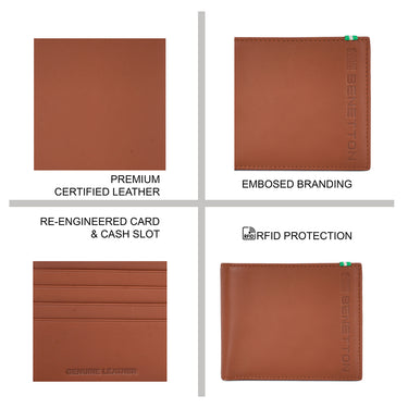United Colors of Benetton Ridge Multicard Coin Wallet Tan