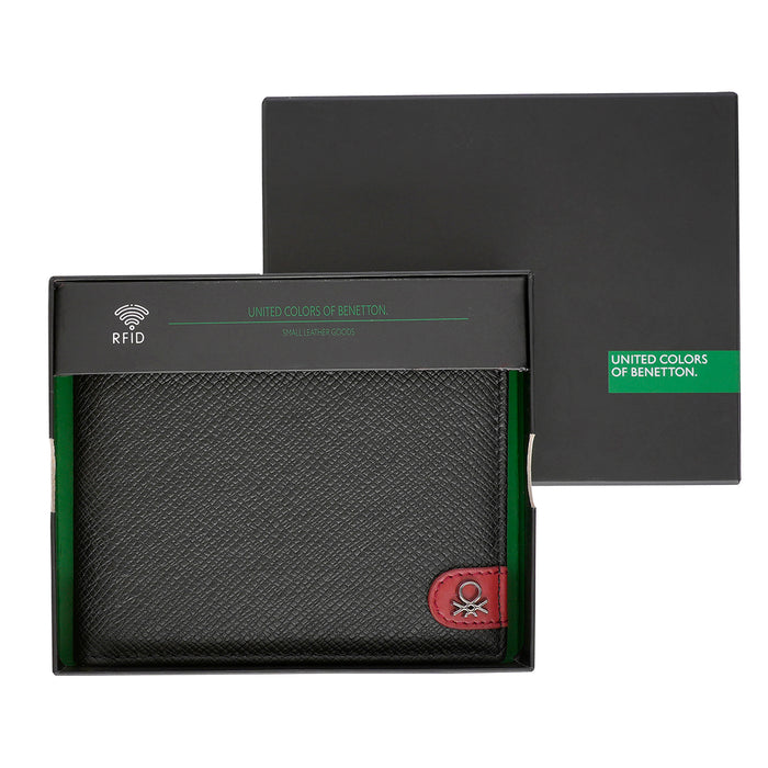 United Colors of Benetton Adamo Passcase Wallet Black