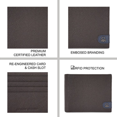 United Colors of Benetton Adamo Multicard Coin Wallet Brown