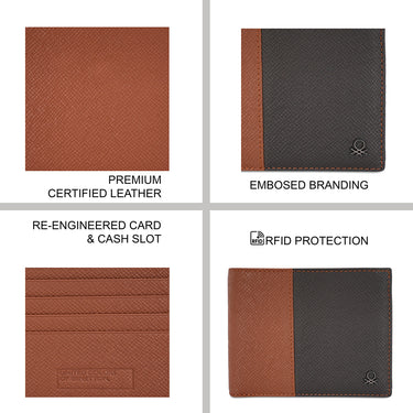 United Colors of Benetton Jacobo Passcase Wallet Brown
