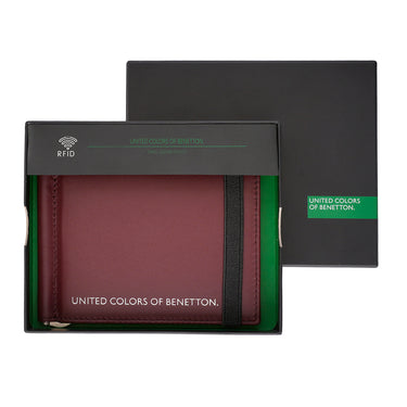 United Colors of Benetton Wiley Money Clip Wallet Wine