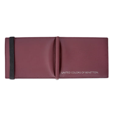United Colors of Benetton Wiley Money Clip Wallet Wine