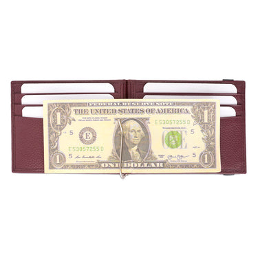 United Colors of Benetton Wiley Money Clip Wallet Wine