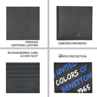 United Colors of Benetton Olson Passcase Wallet Black