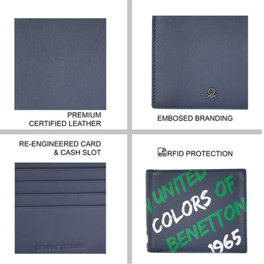 United Colors of Benetton Olson Global Coin Wallet Navy