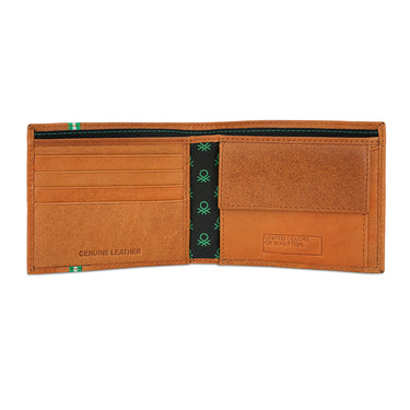 United Colors of Benetton Natalio Global Coin Wallet Tan