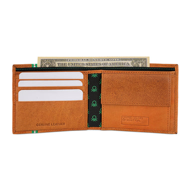 United Colors of Benetton Natalio Global Coin Wallet Tan