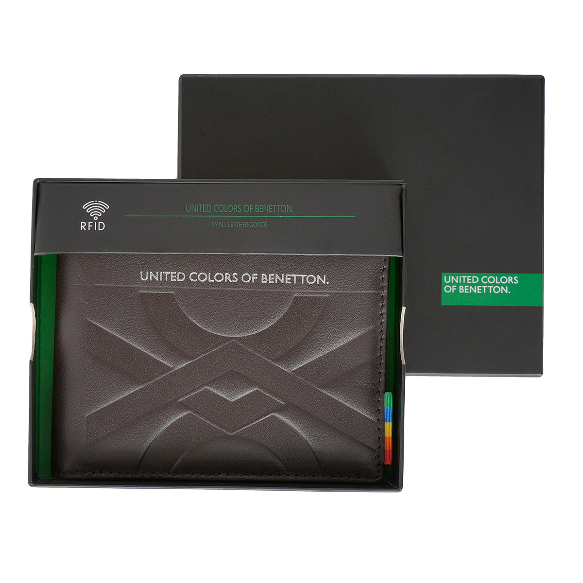 United Colors of Benetton Placido Passcase Wallet Brown