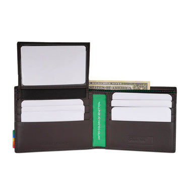 United Colors of Benetton Placido Passcase Wallet Brown