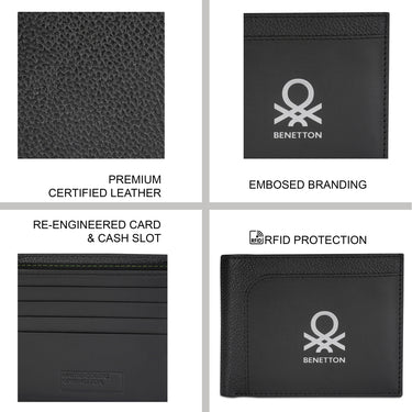 United Colors of Benetton Aloise Passcase Wallet Black