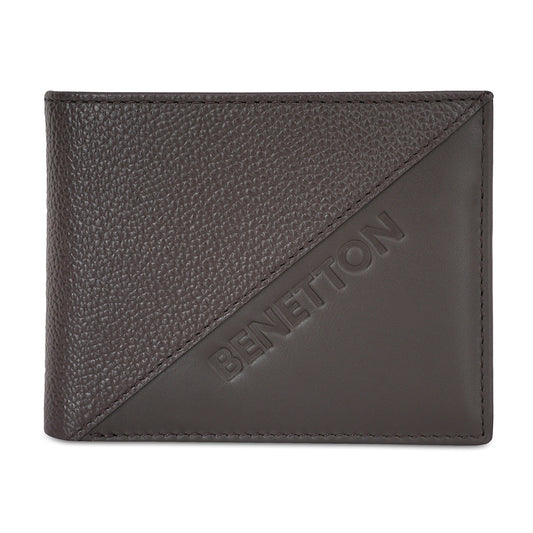 United Colors of Benetton Anselmo Passcase Wallet Brown