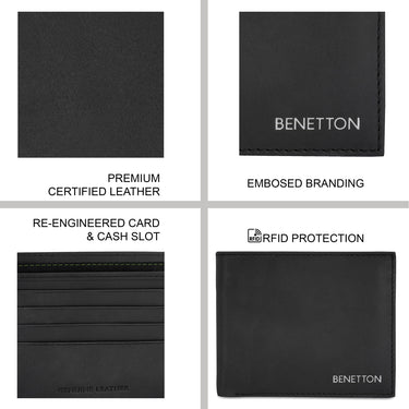 United Colors of Benetton Corso Global Coin Wallet Black