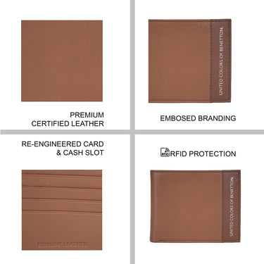 United Colors of Benetton Aroldo Global Coin Wallet Brown