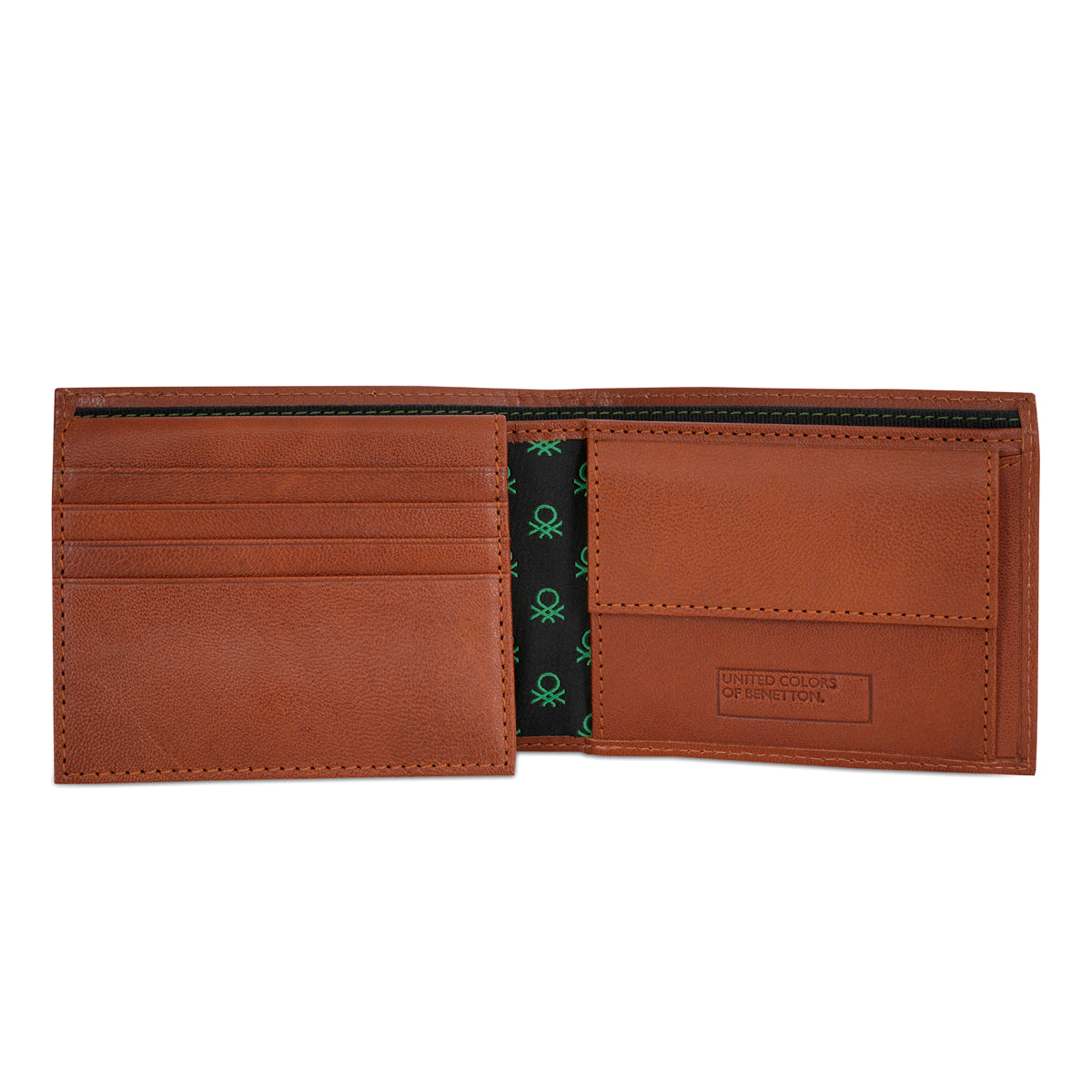 United Colors of Benetton Benito Multicard Coin Wallet Tan