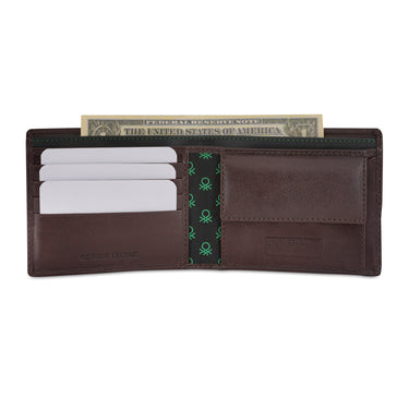 United Colors of Benetton Roscoe Global Coin Wallet Brown