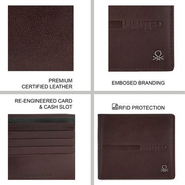 United Colors of Benetton Roscoe Global Coin Wallet Brown