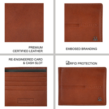 United Colors of Benetton Roscoe Passcase Wallet tan