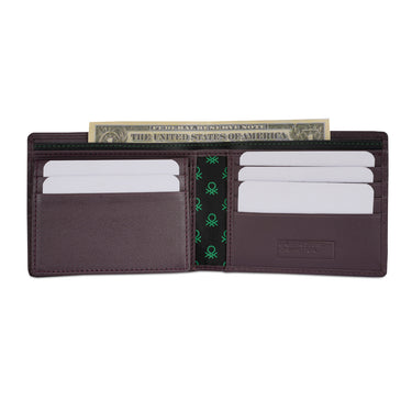 United Colors of Benetton Davide Passcase Wallet Wine