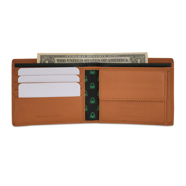 United Colors of Benetton Davide Global Coin Wallet Tan