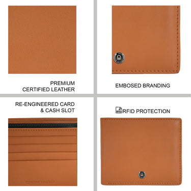 United Colors of Benetton Davide Global Coin Wallet Tan