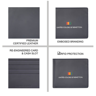 United Colors of Benetton Edmondo Global Passcase Wallet navy