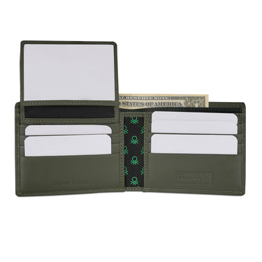 United Colors of Benetton Edmondo Global Passcase Wallet Olive