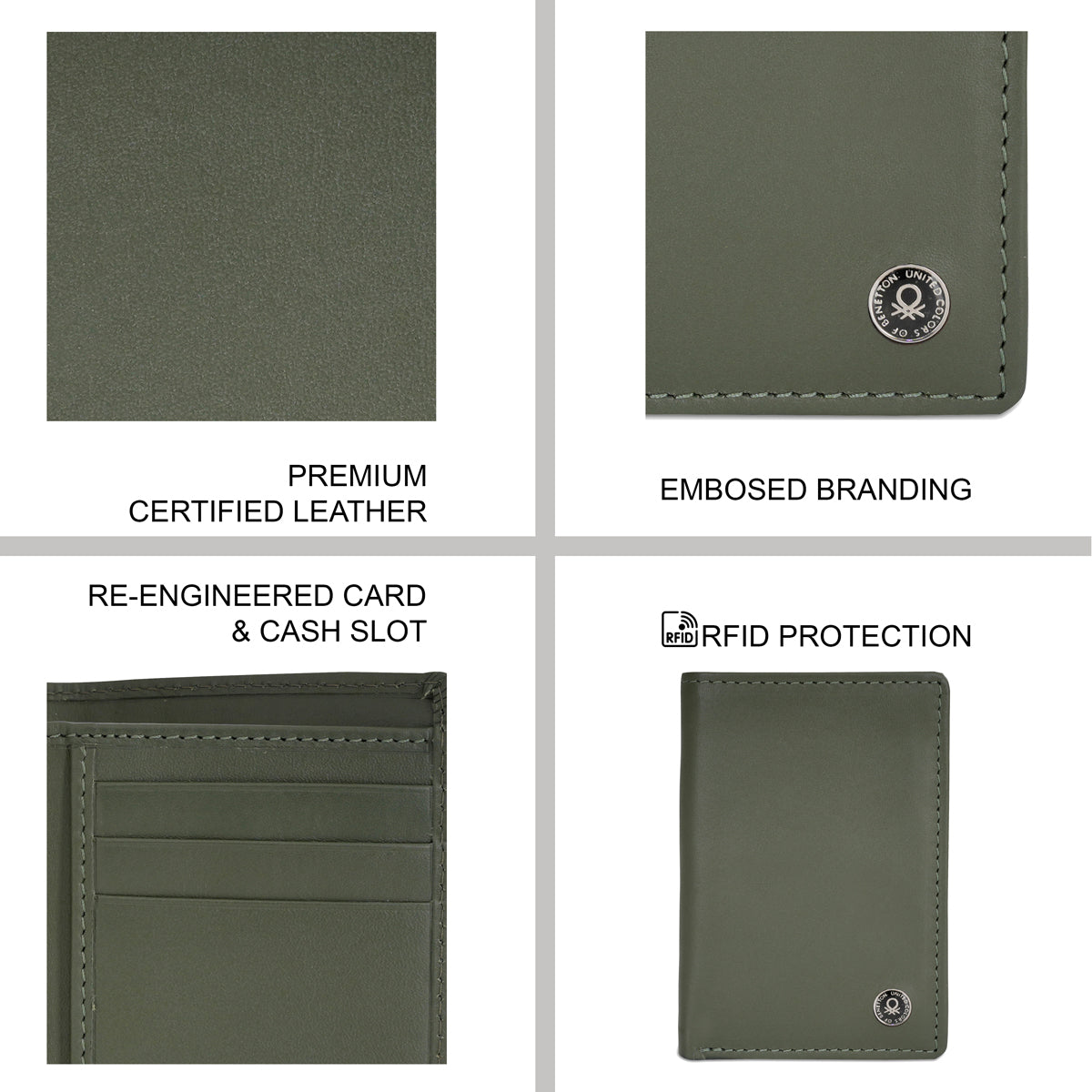 United Colors of Benetton Thornton Trifold Olive