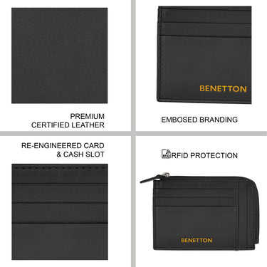 United Colors of Benetton Flaminio Card Holder Wallet Black