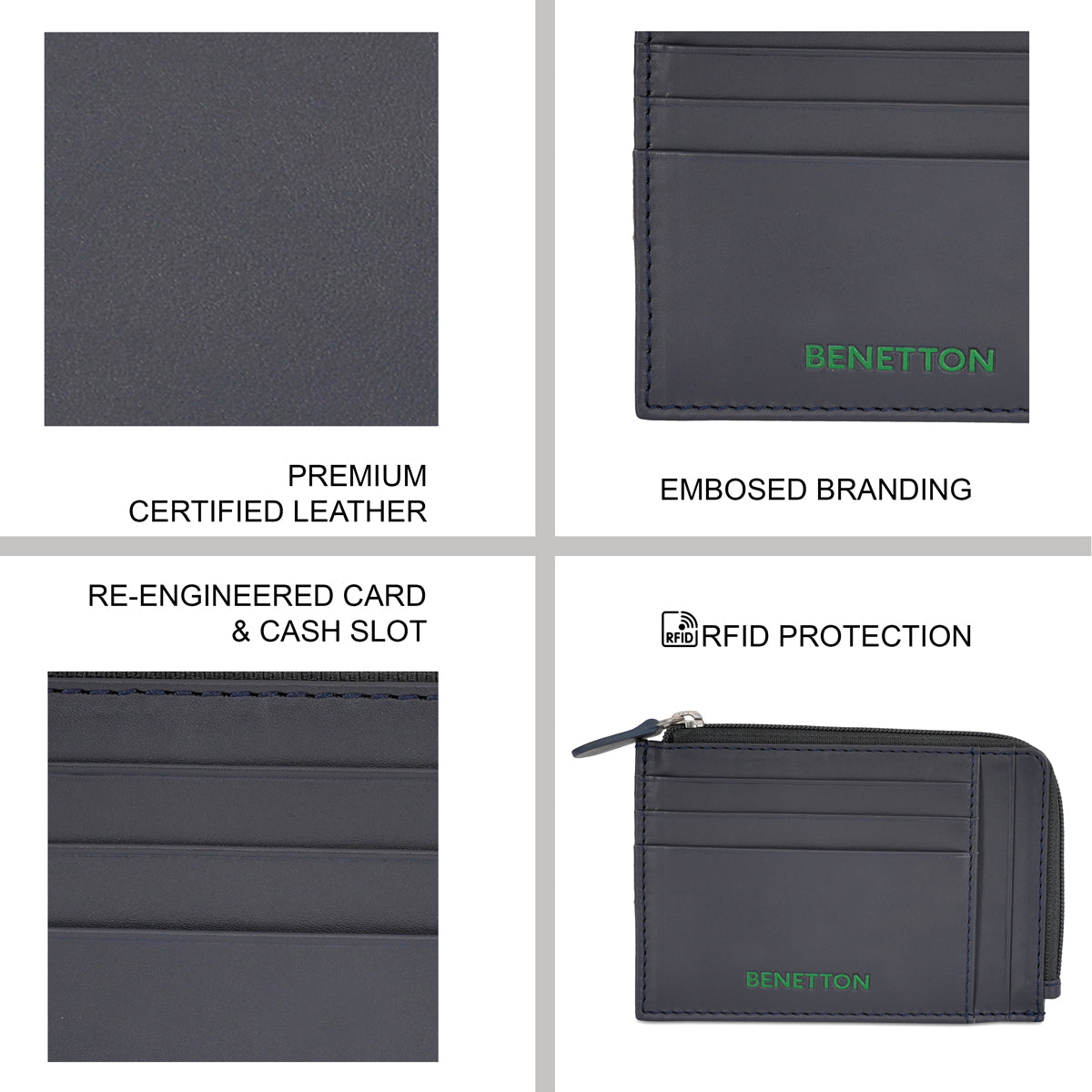 United Colors of Benetton Flaminio Card Holder Wallet navy