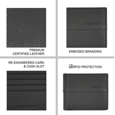 United Colors of Benetton Ivano Global Coin Wallet Black