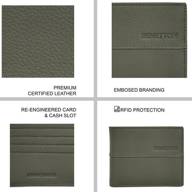 United Colors of Benetton Ivano Global Coin Wallet Olive