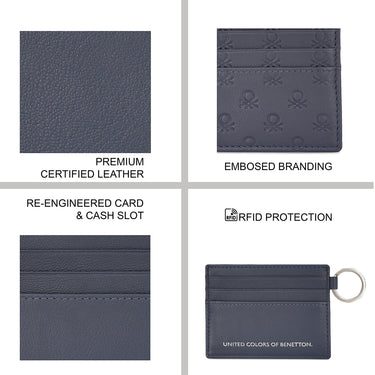 United Colors of Benetton Lanz Card Holder Wallet Navy