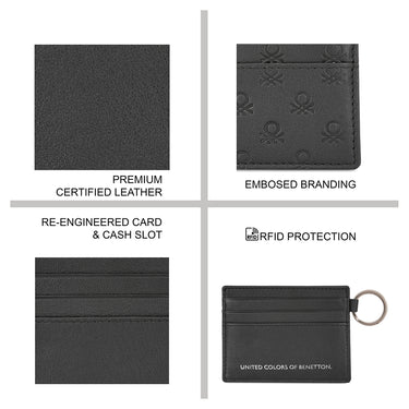 United Colors of Benetton Lanz Card Holder Wallet Black