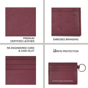 United Colors of Benetton Lanz Card Holder Wallet wine
