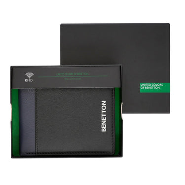 United Colors Of Benetton Maceo Men's Global Coin Wallet Black