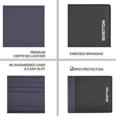 United Colors Of Benetton Maceo Men's Global Coin Wallet Black