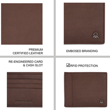 United Colors of Benetton Marcell Global Coin Wallet Brown