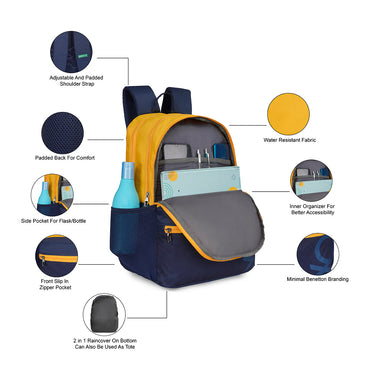 United Colors of Benetton Wilder Back to school Backpack yellow