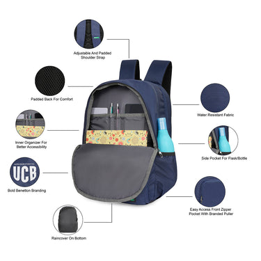 United Colors of Benetton BrixenBack to School Backpack Navy