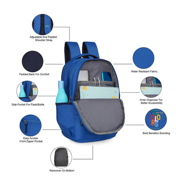 United Colors of Benetton Nyx Back to School Backpack Blue