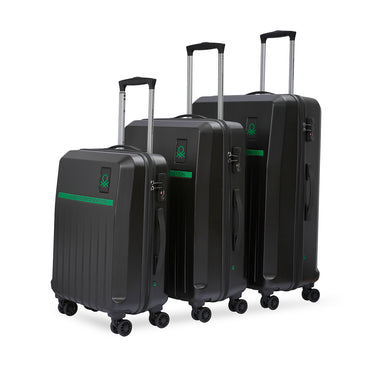 United Colors of Benetton Cobalt Hard Luggage Cabin Black